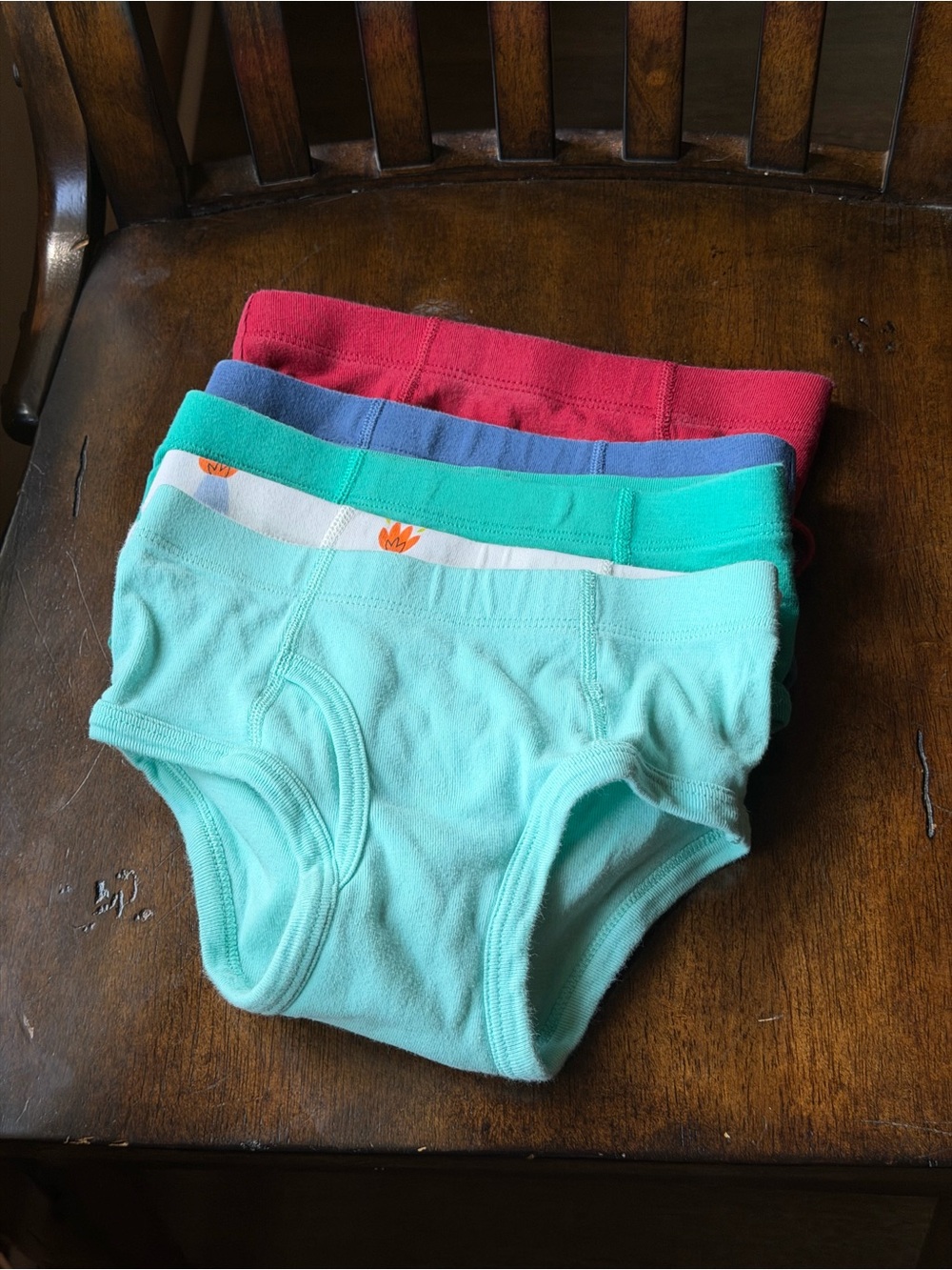 5 pairs of boys lucky & me cotton underwear pre owned size 4/5 briefs boys basic